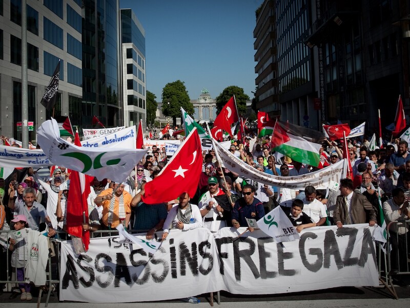 Een anti-Israël-betoging in Brussel, eerder dit jaar.