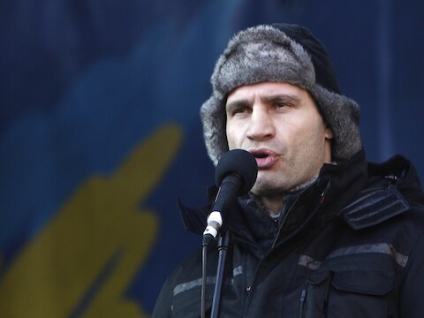 De oppositieleider Vitali Klitsjko