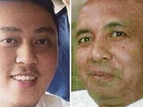 Eerste officier Fariq Abdul Hamid (l) en gezagvoerder Zaharie Ahmad Shah.