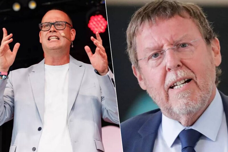 Raoul Hedebouw (PVDA) en Siegfried Bracke.