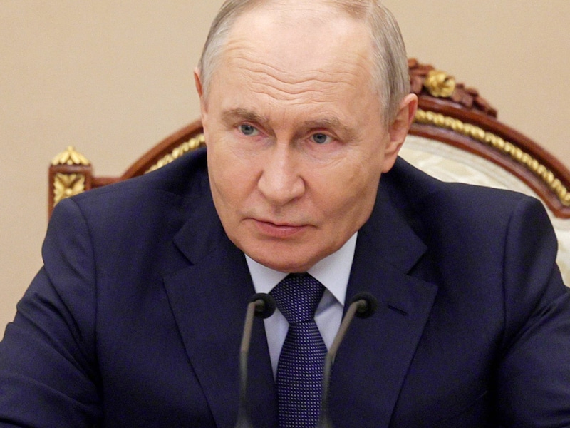 De Russische president Vladimir Poetin. 