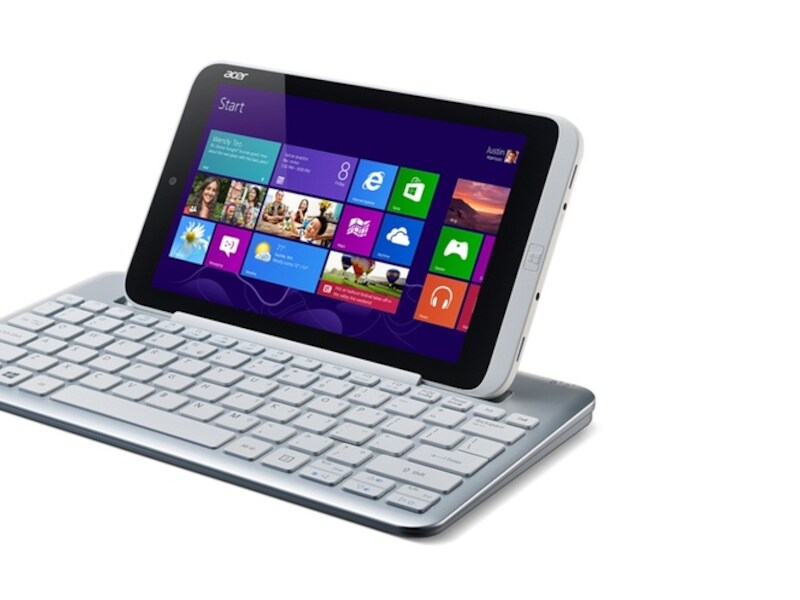 De Acer Iconia W3. Het toetsenbord is optioneel te verkrijgen voor 69 euro.