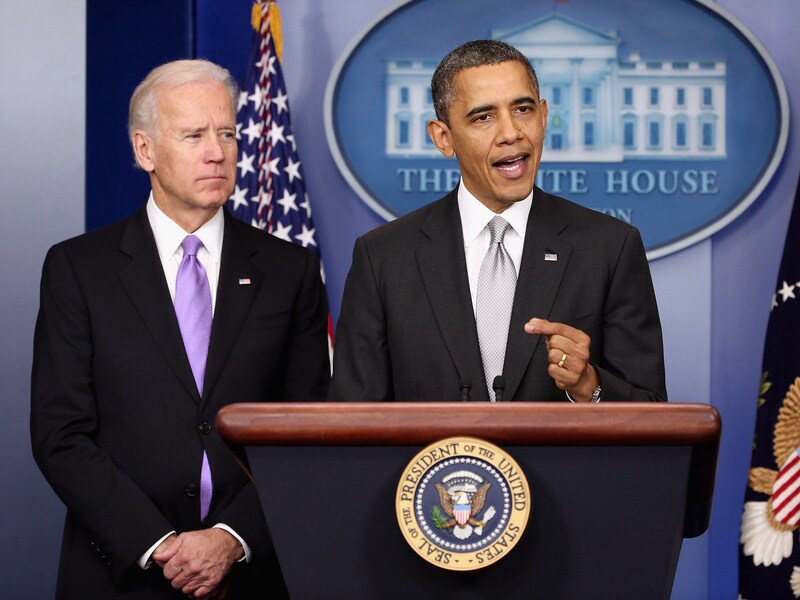 President Barack Obama en vicepresident Joe Biden.