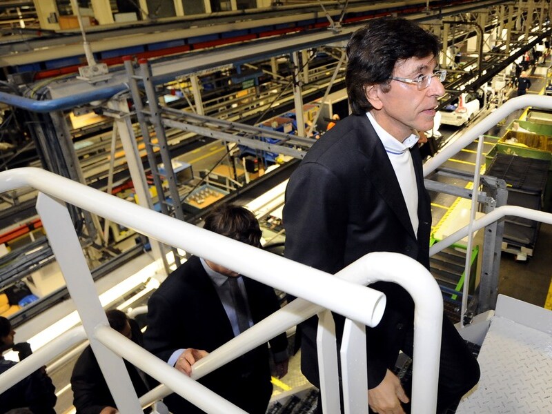 Elio Di Rupo op bezoek bij Volvo Cars in Gent.