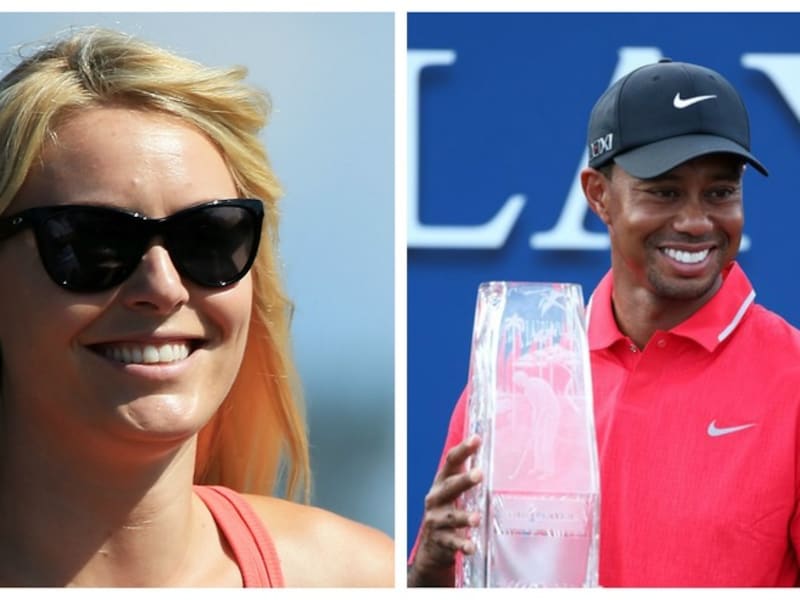 Lindsey Vonn en Tiger Woods