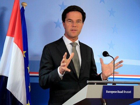 De Nederlandse premier Rutte.