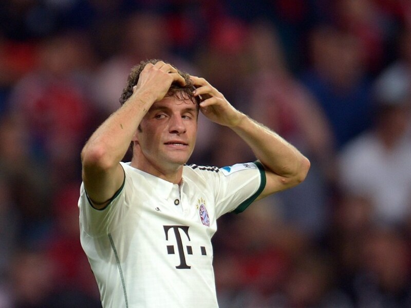 Thomas Müller baalt van een gemiste kans.
