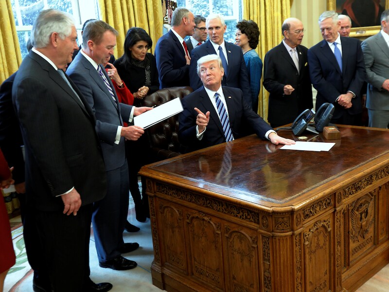 President Donald Trump in het Witte Huis.