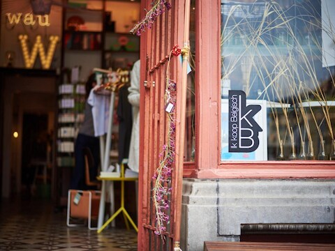 PIET Moodshop in Gent kreeg al een 'Ik koop Belgisch' sticker op de ruit.