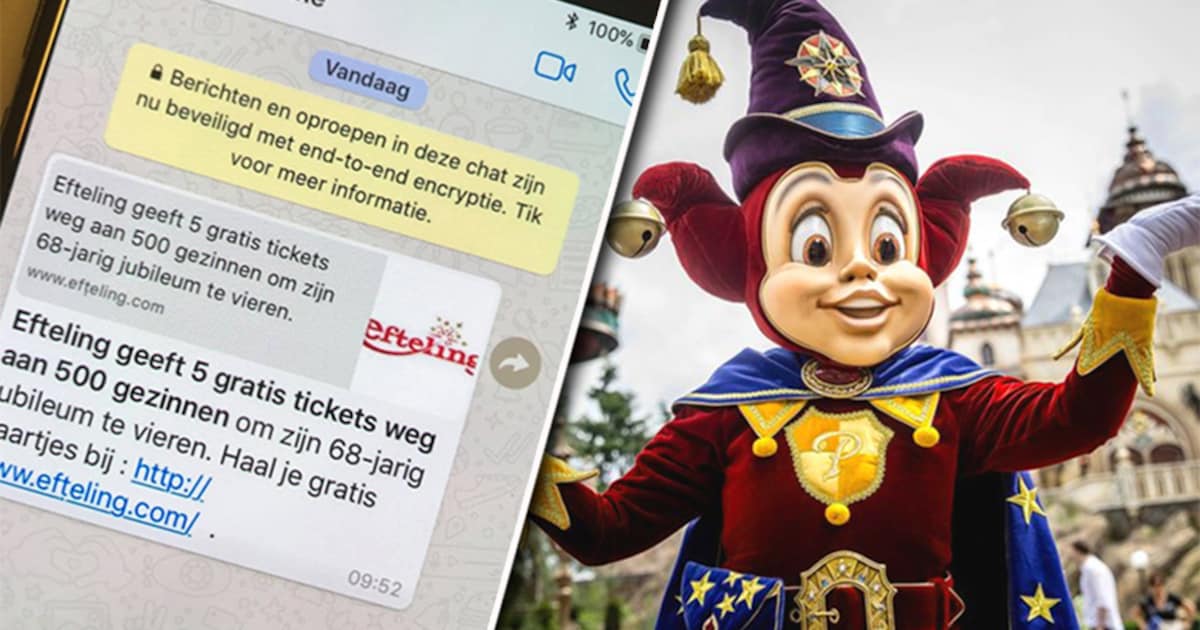 Telefoon Efteling roodgloeiend door oplichting met 'gratis tickets ...