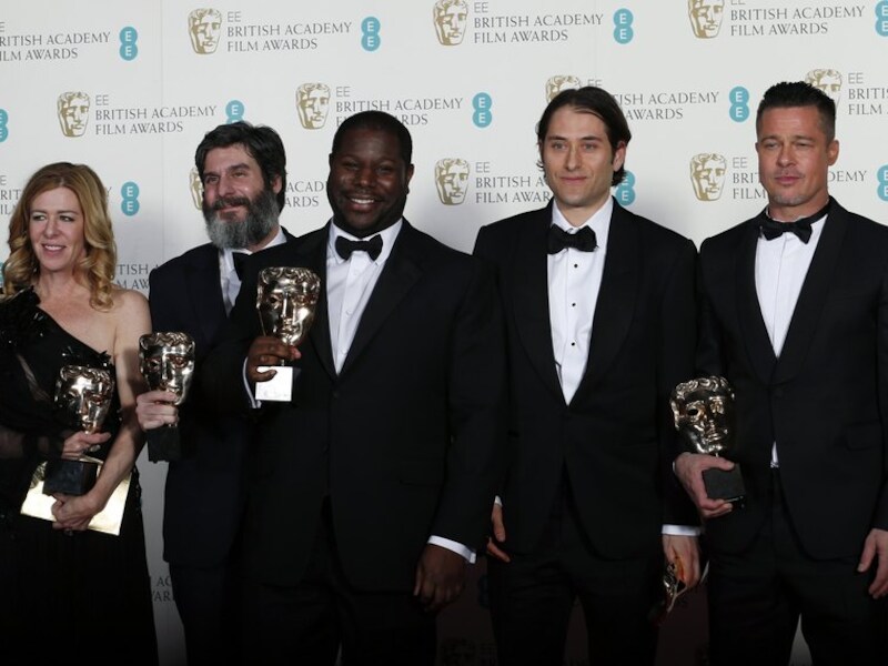 Steve McQueen, Dede Gardner, Anthony Katagas, Jeremy Kleiner en Brad Pitt.