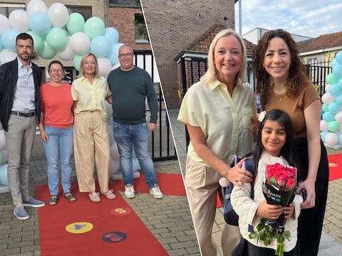 De eerste schooldag in de Sint-Aloysius Basisschool (SAB) in Denderhoutem. De school kreeg onder meer bezoek van coördinerend directeur Karel Lobijn, pedagogisch begeleider Ingrid Mattheeuws en schepen van onderwijs Steven de Schrijver. Directeur Kim Denie verwelkomde ook de leerlingen en ouders.