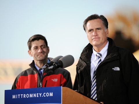 Mitt Romney met zijn echte running mate Paul Ryan.