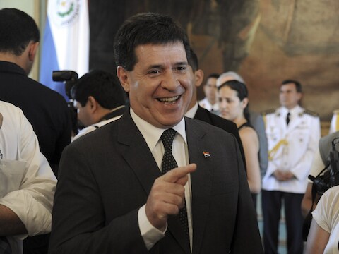 De president van Paraguay, Horacio Cartes.