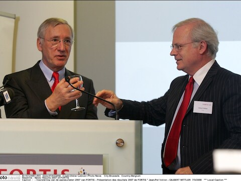 Jean-Paul Votron (links) en Gilbert Mittler hebben in 2008 de beleggers meermaals misleid met onjuiste informatie.