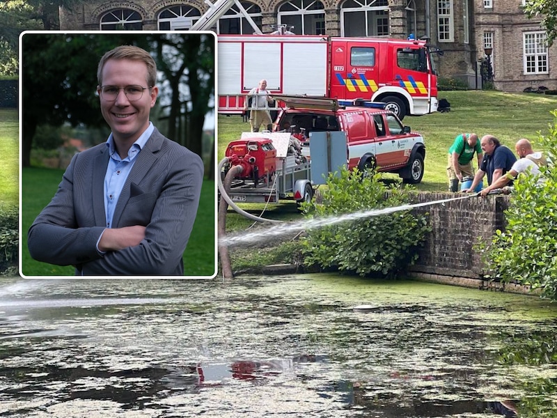 Brandweer verwijdert dode vissen uit vijver Warandepark, maar baggering laat op zich wachten