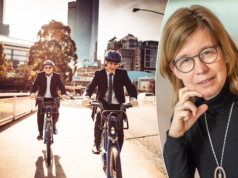 Fietsen naar het werk wordt steeds populairder, voor een groot deel dankzij het succes van elektrische fietsen / mobiliteitsexpert Veerle Michiels van SD Worx.