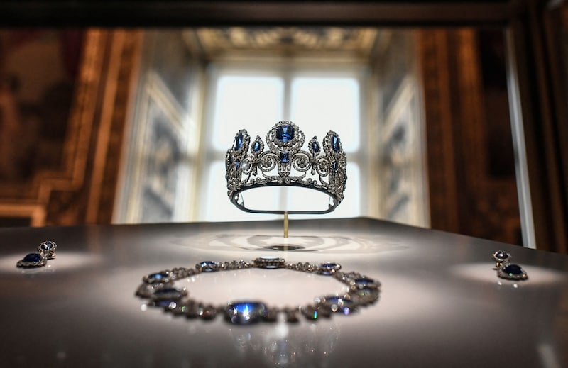 Some jewels in the Apollo Gallery that were stolen by the thieves