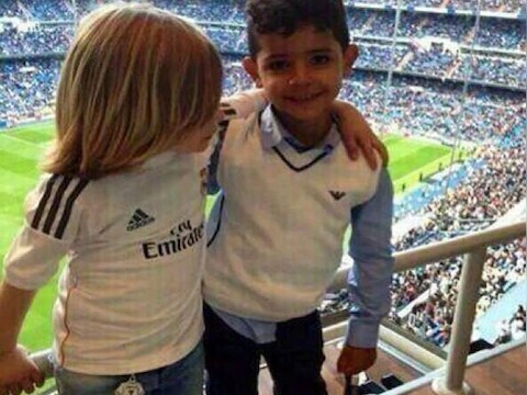 Ivano Modric en Cristiano Ronaldo Jr.