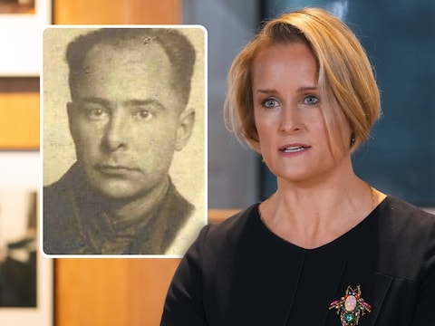 De nieuwe Britse spionnenchef Blaise Metreweli en haar grootvader Konstantin Dobrowolski (inzet).