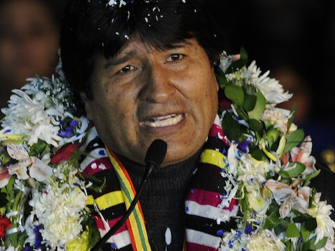 De Boliviaanse president Evo Morales.