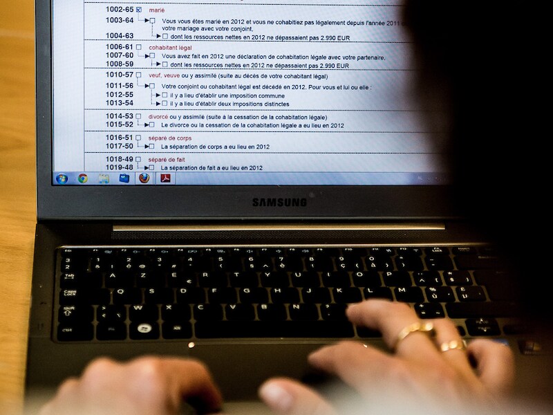 Een online belastingsaangifte via Tax-on-Web.