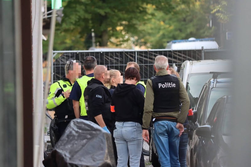 Beelden van de politieactie donderdag in Antwerpen.