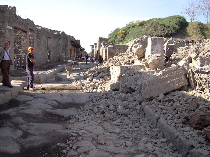 Enkele jaren gelden stortte ook al het Gladiatorenhuis in Pompeii in.