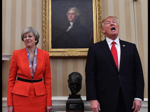 Theresa May ging als eerste buitenlandse regeringsleider op bezoek bij kersvers president Donald Trump.