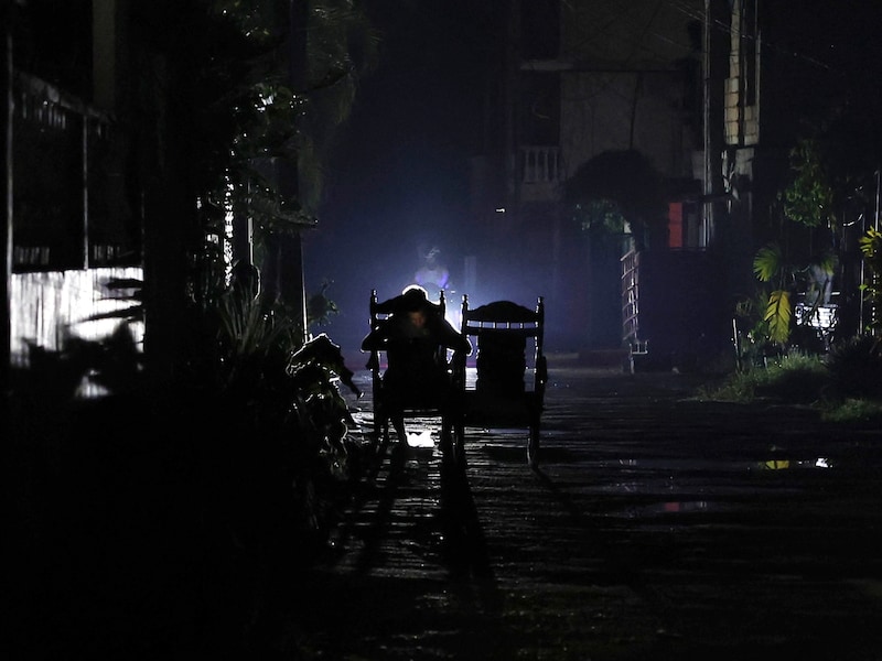 Beeld afgelopen week van de Cubaanse hoofdstad Havana tijdens stroomstoring.