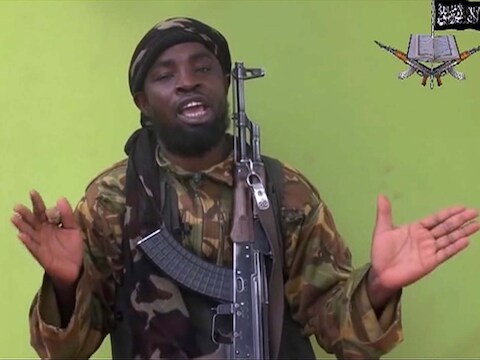 Boko Haram-leider Abubakar Shekau in een videoboodschap van 12 mei.