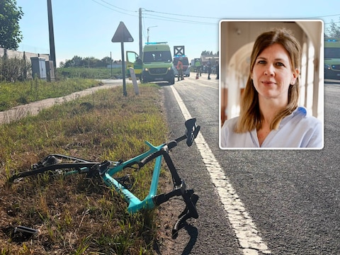 De wielertoerist (57) verkeerde in levensgevaar na een aanrijding door een motorrijder in Lichtervelde. Inzet: Griet De Prest, woordvoerster van het parket West-Vlaanderen.