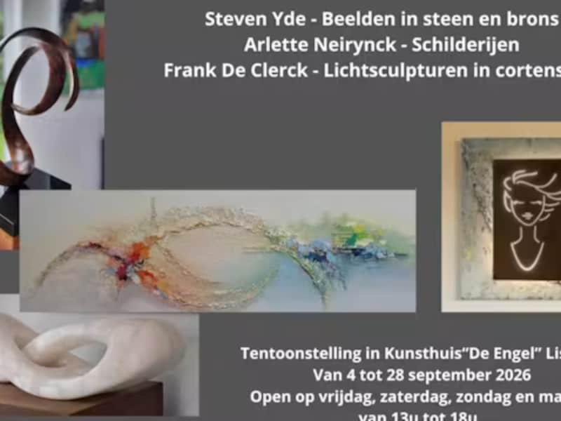 Brons, lichtsculptuur en schilderijen tentoongesteld in Den Engel