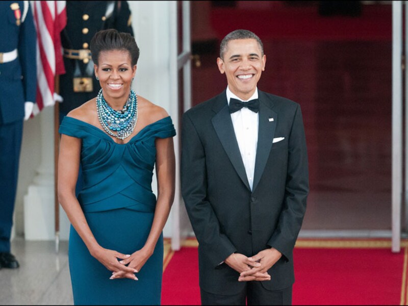 Michelle en Barack Obama was het perfecte gastkoppel voor de kinderen.
