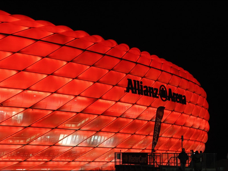 De Allianz Arena, de thuisbasis van Bayern München