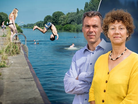 Professor waterbeheer Patrick Willems (KU Leuven) en professor bewegingswetenschappen Kristine De Martelaer (VUB) laten hun licht schijnen over hét debat van de voorbije week: vrij zwemmen in open water.