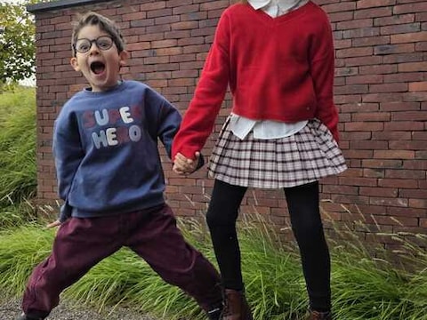 Eerste schooldag voor Lili en Simon.