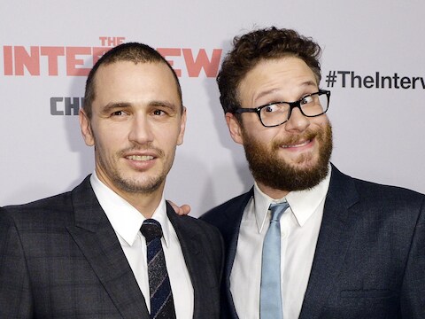 Hoofdrolspelers James Franco (links) en Seth Rogen.