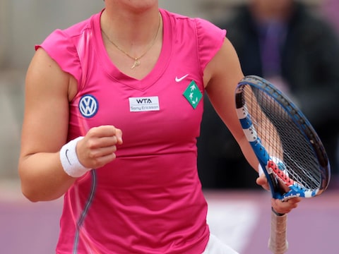 An-Sophie Mestach gnig met 6-4 en 6-2 de boot in tegen Kovinic.