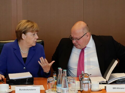 Angela Merkel en Peter Altmaier