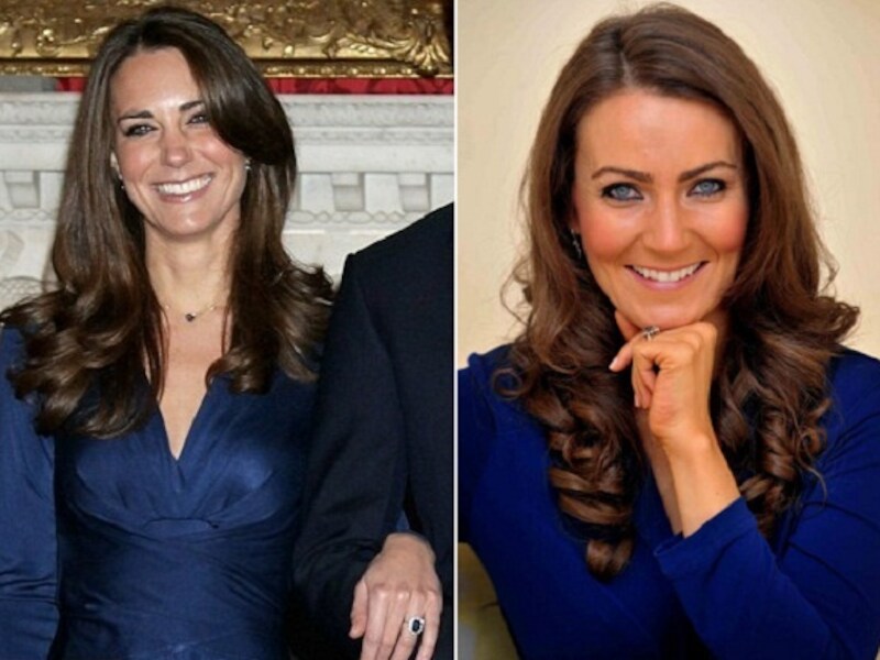 Kate Middleton en haar dubbelgangster Heidi Agan