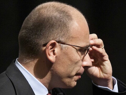 De Italiaanse premier Enrico Letta.