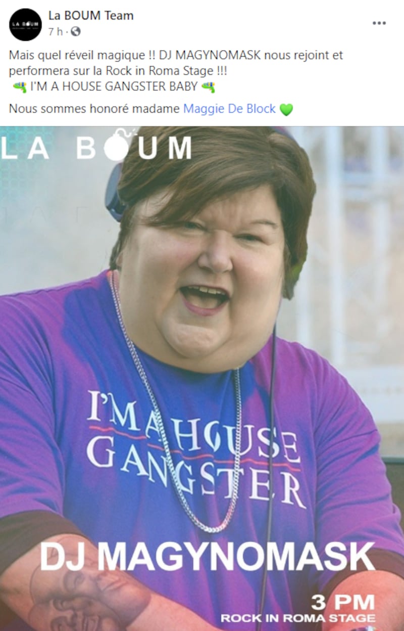 Het team maakte onder andere posters voor ‘fake’ dj’s, waaronder Maggie De Block als ‘DJ Magynomask’.