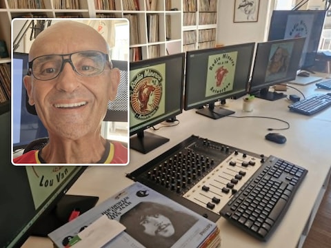 Herdenking van Lou Van Put bij Café Minerva.