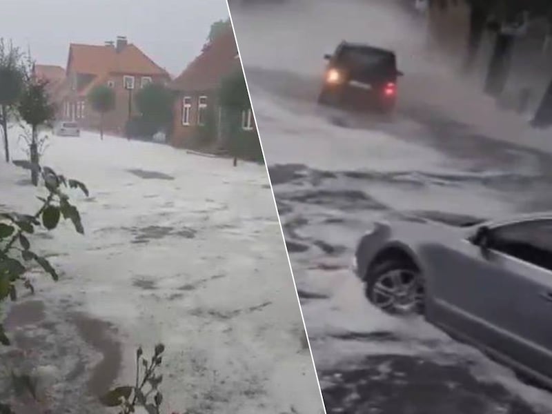 Stortregens, rukwinden en hagel ter grootte van tennisballen bij hevig onweer in Duitsland (en het is nog niet voorbij)