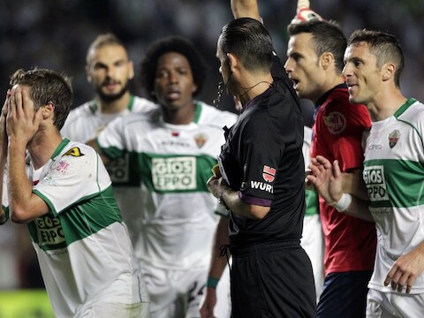 Ongeloof bij de spelers van Elche.