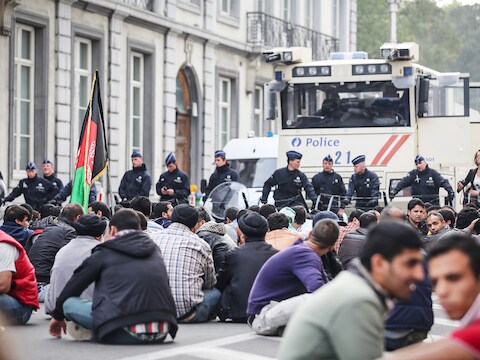 Gisteren liep een betoging van de Afghanen in Brussel uit de hand.