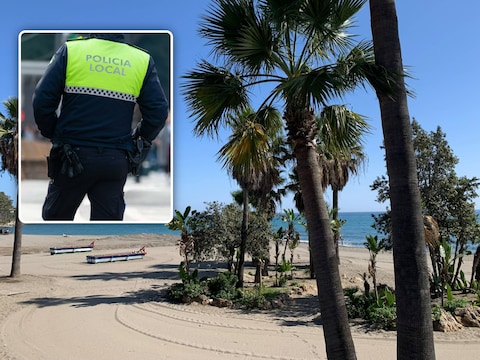 Het strand van Estepona aan de Spaanse Costa del Sol.