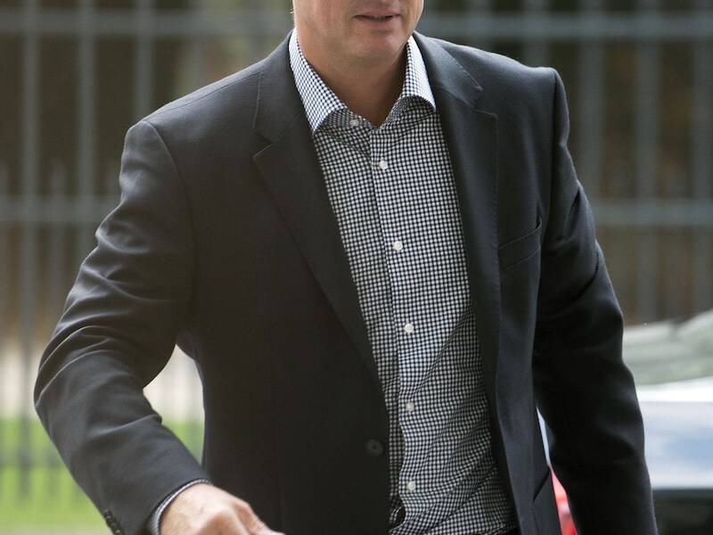 Uittredend minister van Begroting Olivier Chastel.