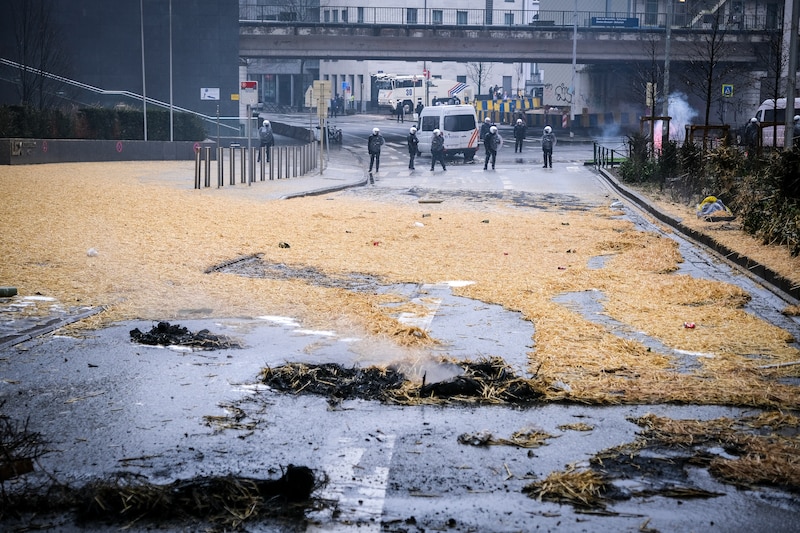 boeren betogen in Brussel
